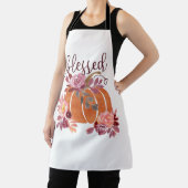 賛美-秋パンプキンとピンクの花 エプロン (インサイチュ)