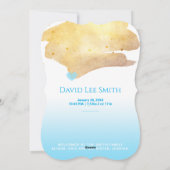 "賛美"金箔の写真誕生のお知らせ シーズンカード (裏面)