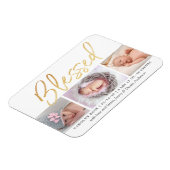 "賛美"金箔3写真誕生のお知らせ マグネット (左側)