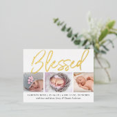 「賛美」 3フォトフォイル出陣発表2018実在年12月 箔招待状ポストカード (立ち正面)