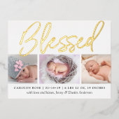 「賛美」 3フォトフォイル出陣発表2018実在年12月 箔招待状ポストカード (正面)