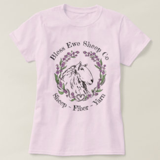 賛美 Ewe Sheep Co - Lavender SheepロゴTシャツ Tシャツ