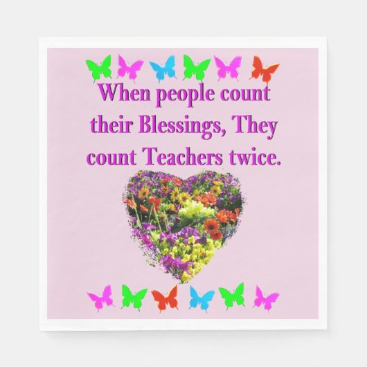 賛美ANDインスパイアの先生デザイン スタンダードランチョンナプキン (正面)