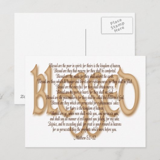 賛美Beatitudes ポストカード (正面/裏面)