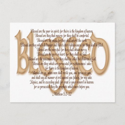 賛美Beatitudes ポストカード (正面)