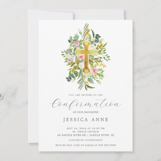 賛美Beginnings確認招待状 招待状 (正面)