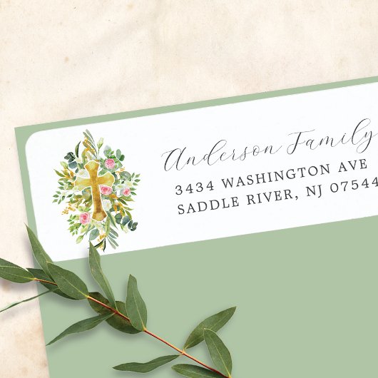 賛美Beginnings Cross差出人住所ラベル ラベル