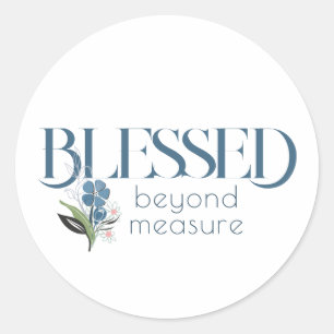 賛美Beyond Blue抽象芸術フローラ ラウンドシール