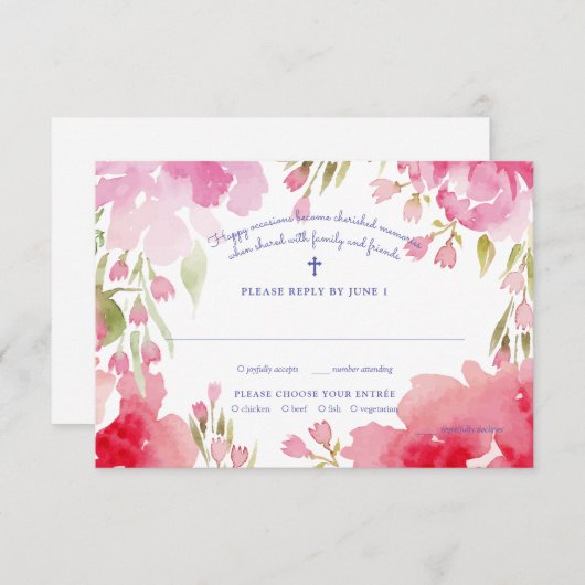 賛美Folids Response Card 招待状 (正面/裏面)