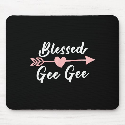 賛美Gee-gee矢印ハートラブキュートおもしろいGee マウスパッド (正面)