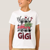 賛美Gigi Red-plaidクリスマス Tシャツ (正面)