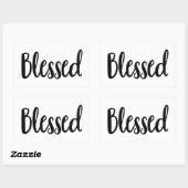 賛美Gospelグラフィック美学キリスト教引用文 長方形シール (シート)
