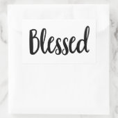 賛美Gospelグラフィック美学キリスト教引用文 長方形シール (バッグ)