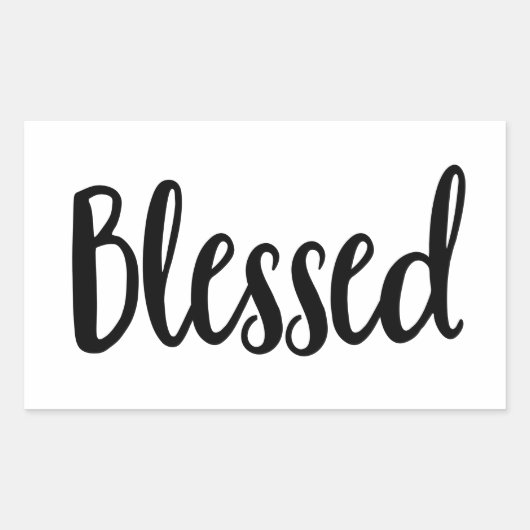 賛美Gospelグラフィック美学キリスト教引用文 長方形シール (正面)