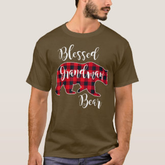 賛美Grandmaw Bear Red Buffalo Check Plaid Gran Tシャツ