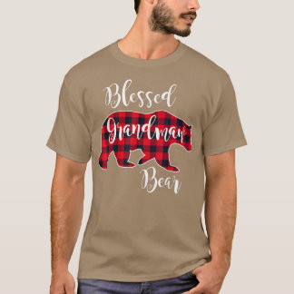 賛美Grandmaw Bear Red Buffalo Check Plaid Gran Tシャツ