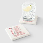 賛美Matthew 5 3 12聖書聖句キリスト教徒 ストーンコースター (横)