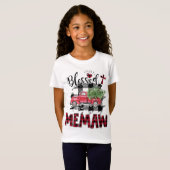 賛美Memaw Red-plaidクリスマス Tシャツ (正面フル)