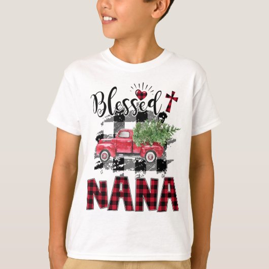 賛美Nana Red-plaid Christmas Tシャツ (正面)