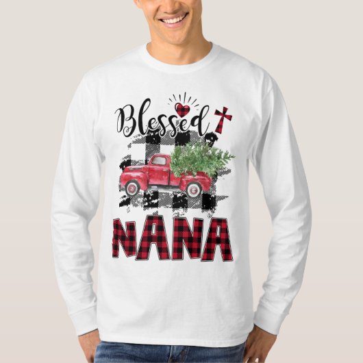 賛美Nana Red-plaid Christmas Tシャツ (正面)