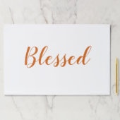 賛美Orangeスクリプト感謝祭ランチョンマット ペーパーパッド (インサイチュ)