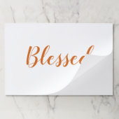 賛美Orangeスクリプト感謝祭ランチョンマット ペーパーパッド (折り畳み)