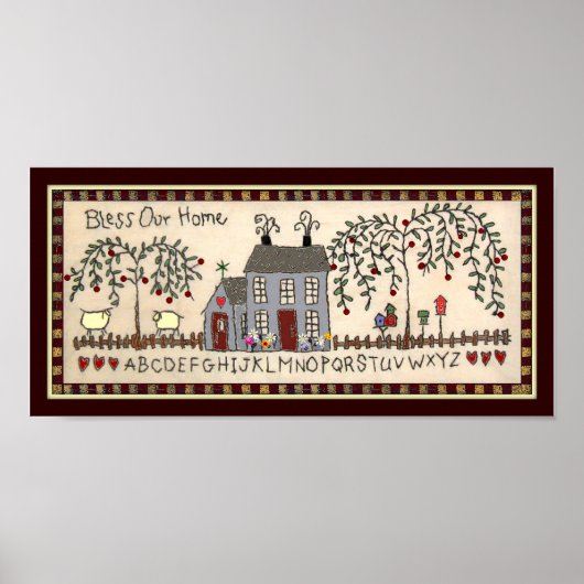 賛美OUR HOME初期の素朴~Home Decor Art ポスター (正面)