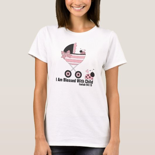 賛美Tシャツ付き***女子妊婦のTシャツ Tシャツ (正面)
