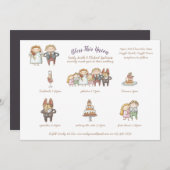 賛美This Union - Cute Wedding Invite/Program 招待状 (正面/裏面)