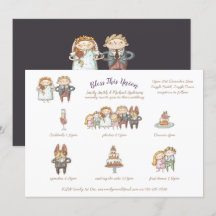 賛美This Union - Cute Wedding Invite/Program