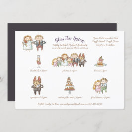 賛美This Union - Cute Wedding Invite/Program 招待状