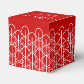 賛辞と会社商品の赤いサンプルギフトボックス フェイバーボックス (裏面サイド)