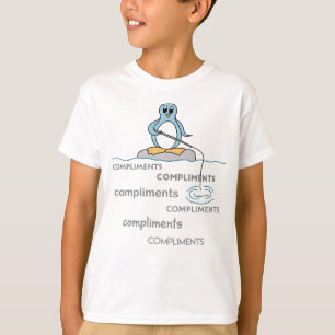 賛辞の隠喩のためのペンギンの魚釣り Tシャツ