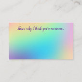 賛辞カード 名刺 (裏面)