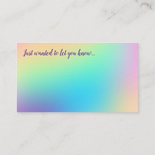 賛辞カード 名刺 (裏面)