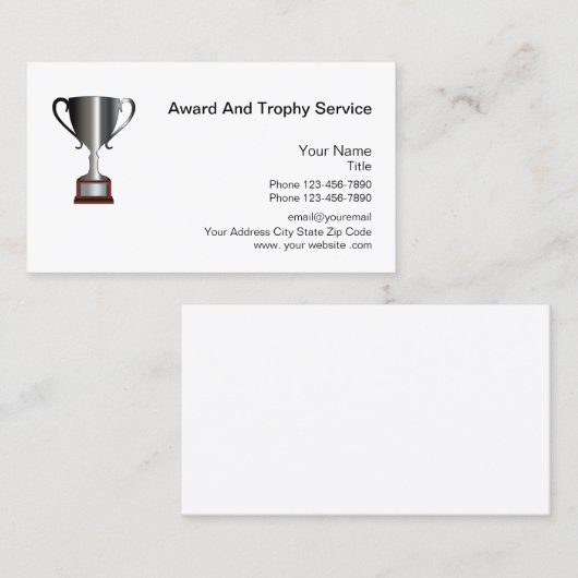 賞とトロフィーサービス 名刺 (正面/裏面)