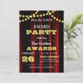 賞パーティーベルベット&金ゴールド招待状 招待状 (スタンド正面)