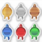 賞フェイク/証明書シールのリボン(6ClrsPlain) シール (正面)