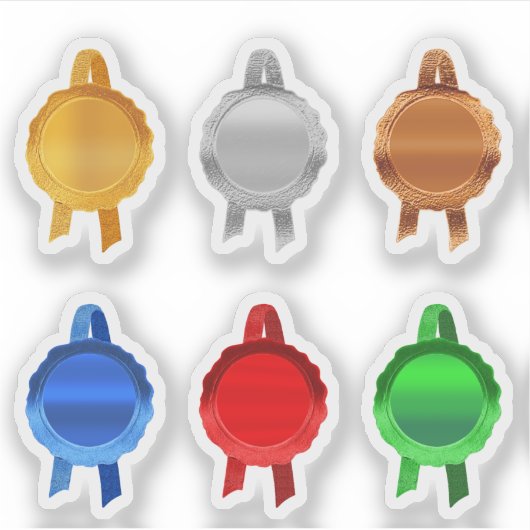 賞フェイク/証明書シールのリボン(6ClrsPlain) シール (正面)