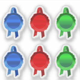 賞フェイク/証明書シールリボン（プレーンBRG） シール