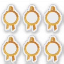 賞フェイク/証明書シールリボン(金ゴールド中空) シール