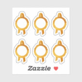 賞フェイク/証明書シールリボン(金ゴールド中空) シール (シート)