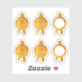 賞フェイク/証明書シールリボン(金ゴールド支援) シール (シート)