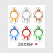 賞フェイク/証明書シールリボン(6ClrHollow) シール (シート)