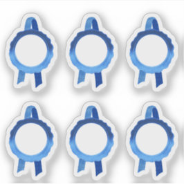 賞フェイク/証明書シールリボン(Blue Hollow) シール