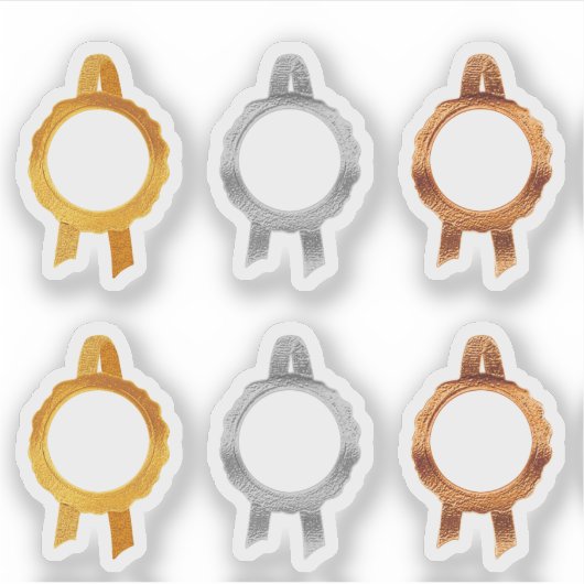 賞フェイク/証明書シールリボン(Hollow/Metal) シール (正面)