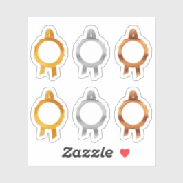 賞フェイク/証明書シールリボン(Hollow/Metal) シール