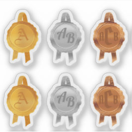 賞フェイク/証明書シールリボン(InitMetAssort) シール