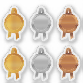 賞フェイク/証明書シールリボン(PlMetalAssort) シール