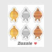 賞フェイク/証明書シールリボン(PlMetalAssort) シール (シート)